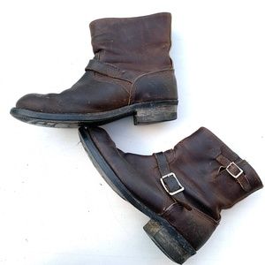 Frye Oiled Engineer Biker Boots Men's 11